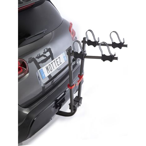 Mottez – Porte-vélos suspendu 2 vélos électriques sur attelage – Charge max 50 kg – Fixation rapide sans outils – Finition zinguée antirouille