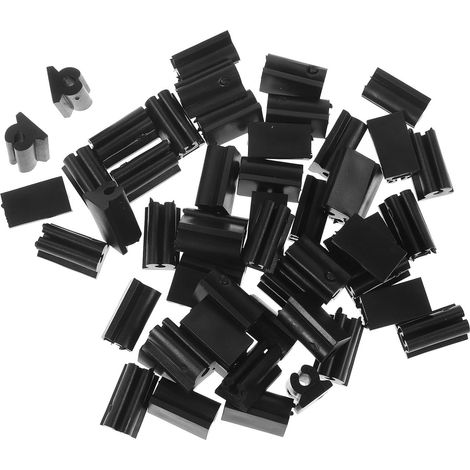 Patins de protection en plastique noir pour pieds chaises métal, (1/5)