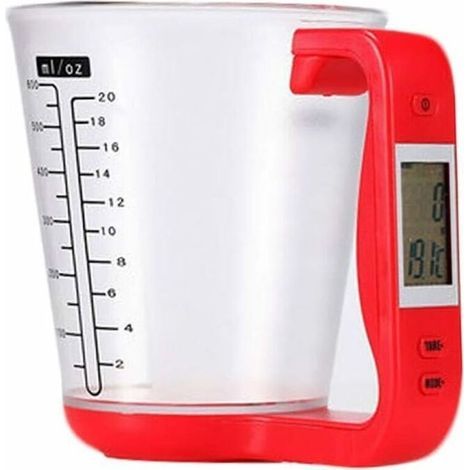 Verre doseur Verre Mesureur Numérique avec Balance de Cuisine Cruche de Mesure avec Numérique Ecran (1/5)