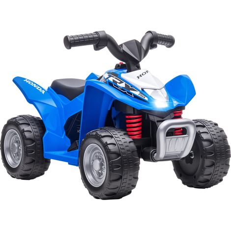 Elektro-Kinderquad, LED-Licht, Hupe, breite Reifen, bequemer Sitz, rutschfeste Griffe, Blau