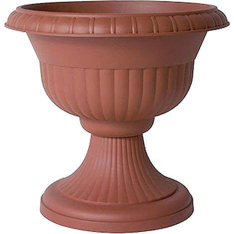 VASO CON SUPPORTO Ø cm 30 x h.30 lt.6,5 - coccio  - ARTPLAST