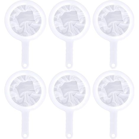 6 Pièces Tamis Fin en Nylon,Filtre à Mailles Fines en Plastique en Maille 80,Fin Filtres en Nylon Cuisine Plastique Tamis Passoire Domestique pour Jus,Lait,Café