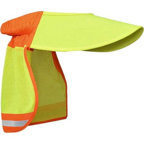 Casque de protection solaire haute visibilité en maille haute visibilité pour le cou, protection solaire réfléchissante pour le travail en plein air, la nuit (1/5)