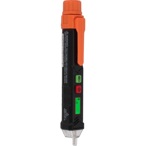 RuoShui 10 Elektrischer Spannungsprüfer, berührungsloser Spannungsdetektor mit akustischem und optischem Alarm, digitaler Spannungsprüferstift 12–1000 V (1/5)