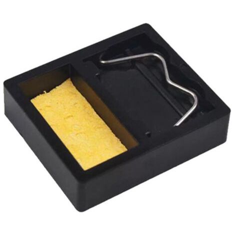 (2 Pieces) Mini Portable Soldering Iron Stand Rectangle Tiny Welding Torch Holder with Soldering Sponge to Clean and Support Soldering Iron Tip