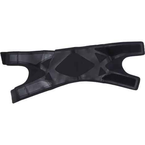 Leichte, atmungsaktive, einteilige schwarze Kniebandage mit festem Halt und schützendem Kniepolster für Outdoor-Sportarten. (1/5)