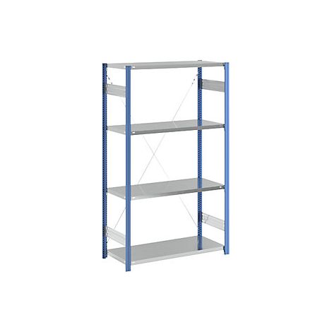 eurokraft pro Scaffale a innesto a ripiani blu / zincato