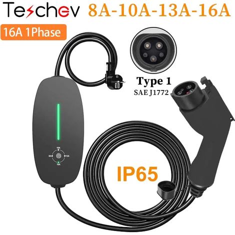 Manuzen - Chargeur EVSE portable Type 1 – 3,5 kW 16 A IP65