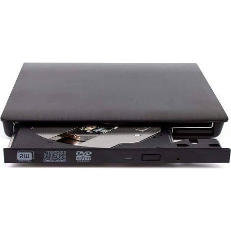 Graveur DVD externe ultra-fin USB 3.0, lecteur DVD RW 9,5 mm (connecteur) (1/5)