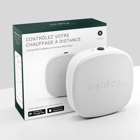 Heatzy – Programmateur de chauffage intelligent connecté Wi-Fi – Gestion à distance des radiateurs – Économie d'énergie jusqu'à 20% – Installation facile