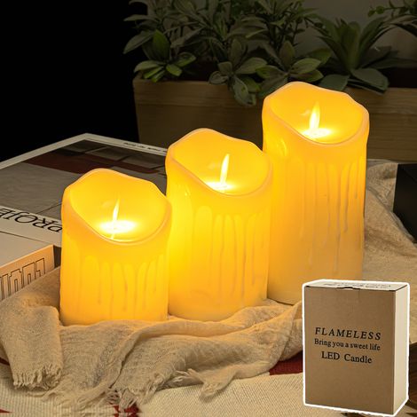Lampe bougie électronique LED, lampe décorative fausse bougie simulée, accessoire de décoration romantique pour mariage, lumi(Y086) (1/5)