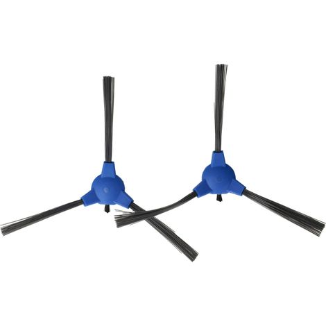 vhbw 2x spazzola laterale compatibile con Proscenic Proscenic 850t, 850 robot aspirapolvere - Set spazzole, blu / nero