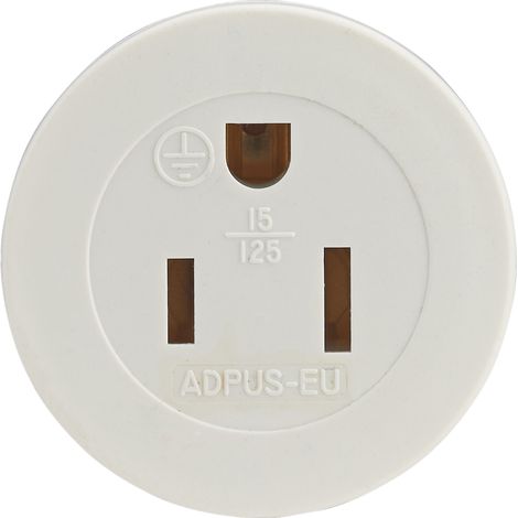 DEBFLEX - ADAPTATEUR ENTREE USA SORTIE FRANCE 2P+T BLANC - 701970