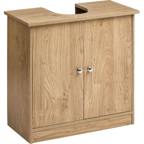 Premier Housewares Portland Oak Veneer Under Sink Cabinet