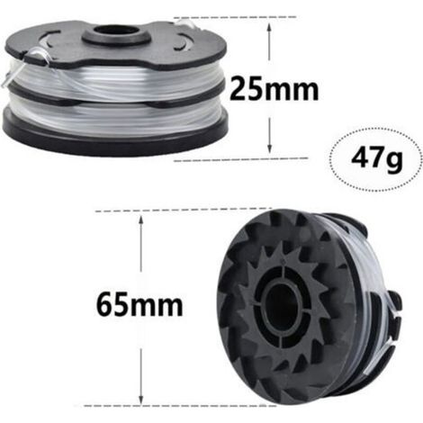 Aiperq 4pcs bobines de fil de rechange pour, fil de nylon de rechange pour coupe-bordures LIDL Parkside, coupe-bordures PRTA 20-Li A1,B2,C3,PRT 550 A1,A3,PRT 300 A1-2 x 4 m 1,6 mm (1/3)