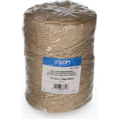 Filo di iuta naturale biodegradabile EDM 3 con bobina da 750 g/200 m (1/3)