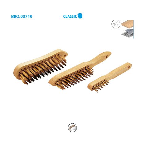 LOT 3 BROSSES VIOLON /BOUGIE FIL ACIER LAITONNE - 710.03 - LEMAN (1/2)