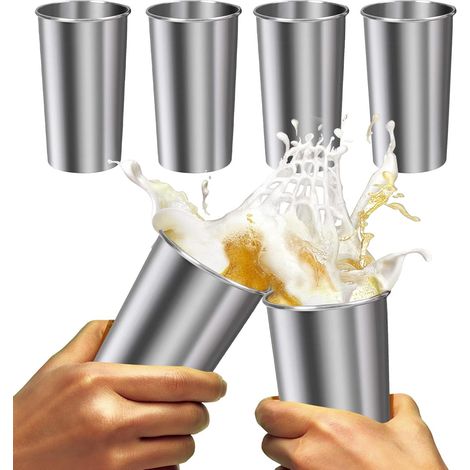 Gobelet en acier inoxydable pour 6 verres à vin incassables, (1/5)