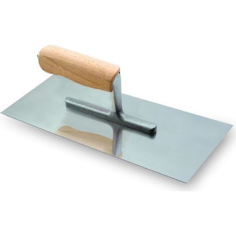 Frattone in acciaio inox con manico in legno 120 x 280 mm