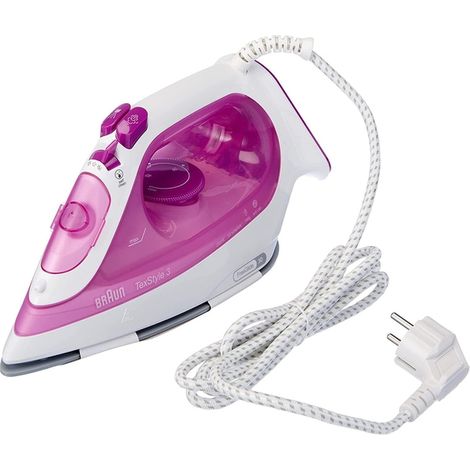 BRAUN SI3030PU - Fer Vapeur - TexStyle - Systeme anti-tartre - débit vapeur 45g/min (1/3)