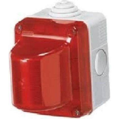 Spia Segnalazione Attacco E14 max. 15W 230V Diffusore Rosso IP55 Gewiss GW27415