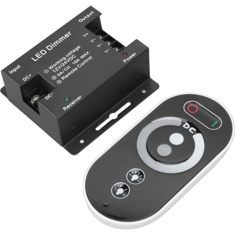 Variateur LED sans Fil, Télécommande RF Tactile pour Ruban LED 12V/24V, Contrôleur d'Intensité Lumineuse (1/5)