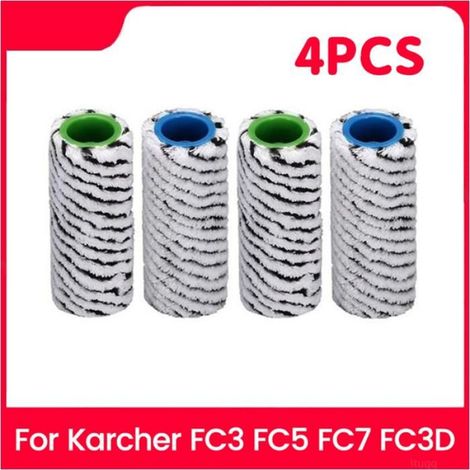 Rouleau Microfibre - Pour Aspirateur Nettoyeur Sol - Compatible FC3 FC5 FC7 FC3D - Lot de 4 (1/5)