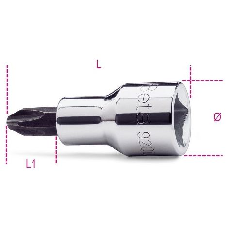 CHIAVI A BUSSOLA A GIRAVITE PER VITI CON IMPRONTA A CROCE PHILIPS® PH4 ART. 920PH