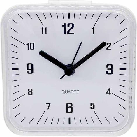 Réveil silencieux avec finition miroir acrylique durable, fonction snooze et lumière intégrée (1/4)