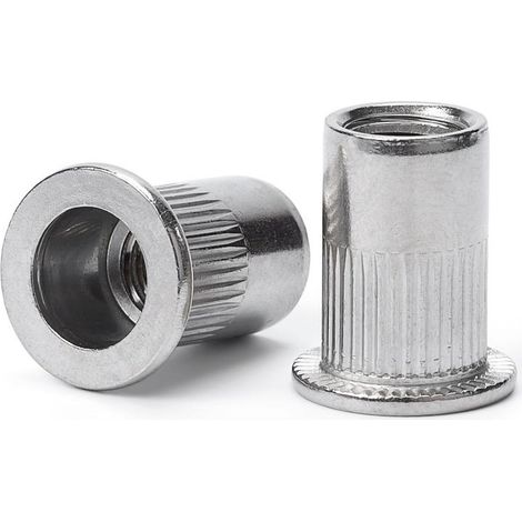 Packung mit 30 M10-Nietmuttern – Flachkopf-Gewindeeinsatz aus Edelstahl 304 – Robuste Befestigung für mechanische Montage (1/5)