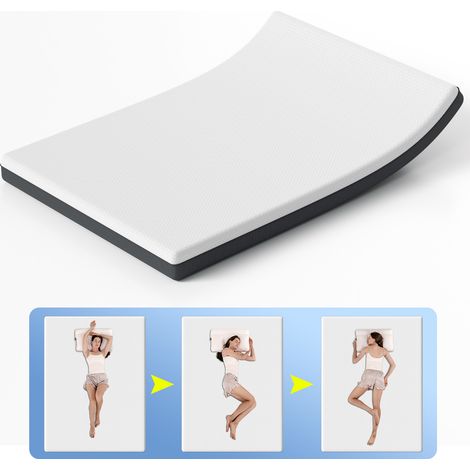 Jiubiaz Materasso in memory foam Memory H3 Media Rigidità 7 Zone differenziate Alto 16 cm sfoderabile e lavabile matrimoniale max 180x200cm
