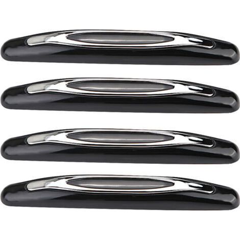 4pcs protections de bord de porte de voiture bande de couverture d'habillage pare-chocs de coin protecteur anti-collision anti-rayures universellement adapté pour les voitures (Noir)