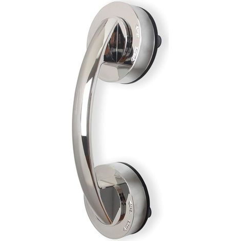 BEBUSINGOTO poignées d'armoire adhésives faciles à installer, poignées adhésives et poignées de ventouse - pour portes vitrées, portes coulissantes et portes d'armoire (L-silver) (1/5)