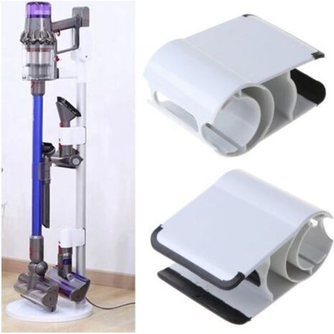 Suction Head Storage Clip, Easy to Install and Use Wand Organizer, Vacuum Compatible Accessories Suitable for Common V7 V8 V10 V11 Vacuum Cleaners (White) (1/4)