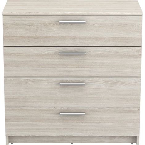 CALICOSY - Commode 4 Tiroirs L79,6 cm, décor Bois Clair - Pricy (1/5)