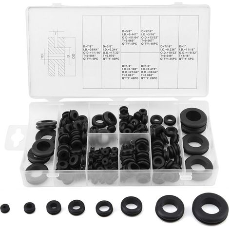 Passe-câble en caoutchouc durable et pratique, résistant à l'huile minérale, pour tuyaux hydrauliques (1/3)