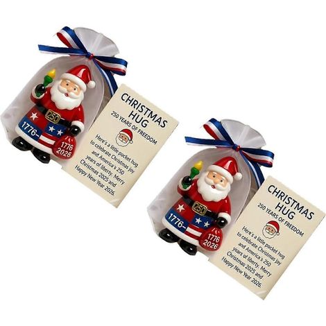 Ornement Père Noël incassable en acrylique décoration sapin Noël pour célébration 250e anniversaire style 2 (1/5)