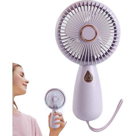 Kleiner, tragbarer Ventilator, persönlicher tragbarer Ventilator – wiederaufladbarer Taschenventilator – tragbarer Ventilator mit bunten Lichtern (1/4)
