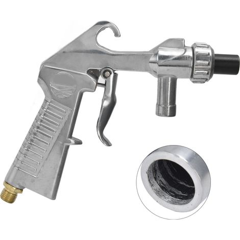 Pistolet de sablage industriel pneumatique avec buses et tuyau pour dérouillage et rénovation (1/5)
