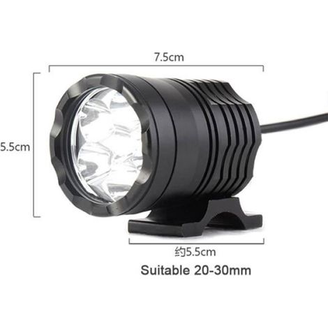 Phare LED - 60 W - 6 LED - Pour Moto Vélo Tout-Terrain SUV UTV Jeep Voiture Camion Tracteur - 12 V 24 V - Lot de 2 (1/4)