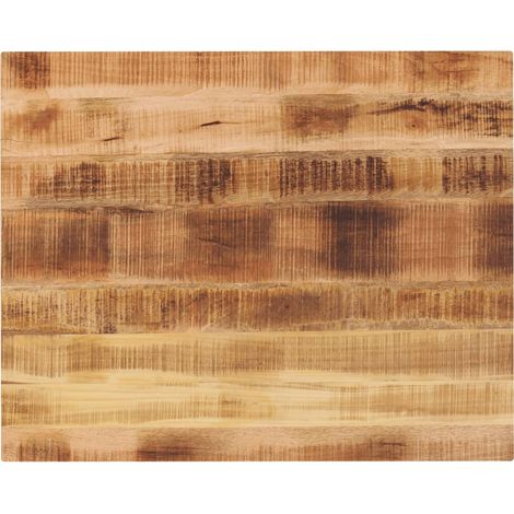 Tischplatte 100x80x2,5 cm Rechteckig Raues Massivholz Mango
