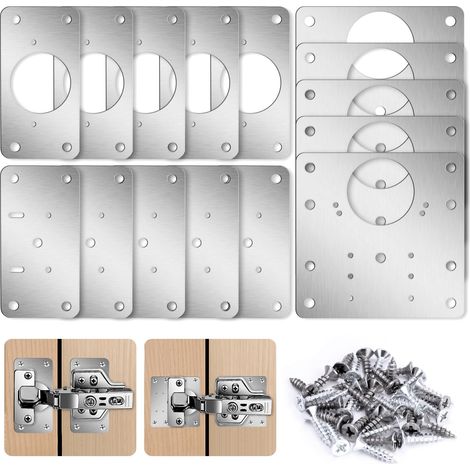 Plaques Réparation Charnières, 10Pcs 9x5cm (1/5)
