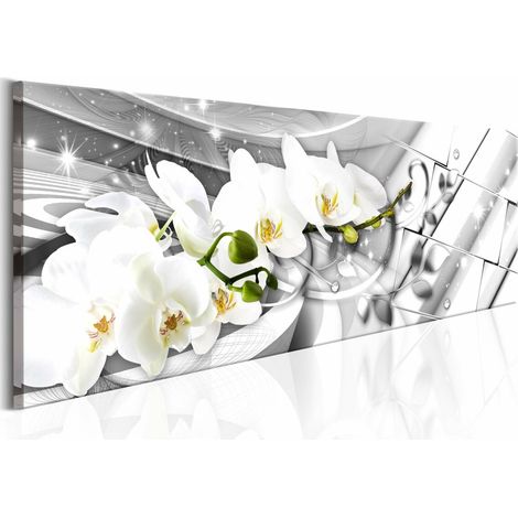 Tableau orchidées tordues - 135 x 45 cm (1/4)