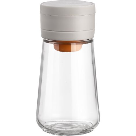 Tarro para especias, tarro de cristal para especias con tapa hermética – tarro de 220 ml para azúcar, sal, especias o polvo (gris claro) (1/5)