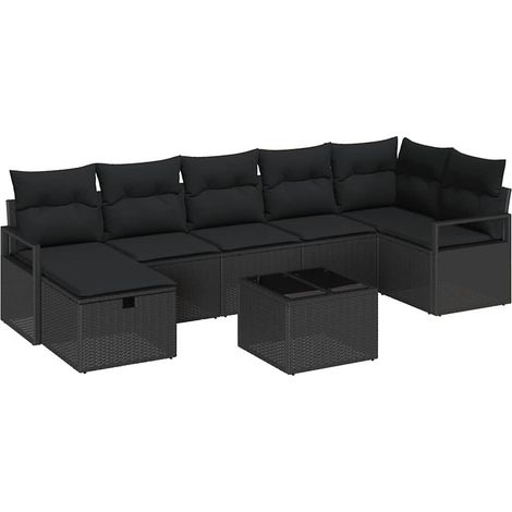 Maison Exclusive - Sofa Set mit Kissen 5 pcs Poly-Rattan