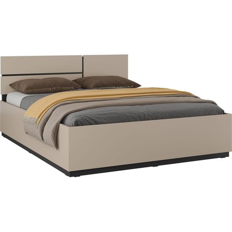 Cama Alfere 123, Congo, Doble, 160x200, Aglomerado laminado, Somieres, 164x205x91cm (1/5)