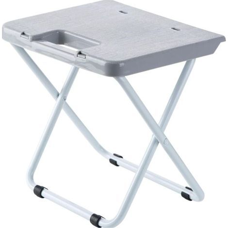 Folding Stool, Outdoor Folding Stool, Small Portable Folding Stool, Suitable for Outdoor Camping, Easy to Carry, Can Rest Anytime, Anywhere (Grey) (1/5)