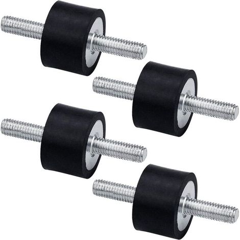 Lot de 4 Supports Antivibratoires M8 en Caoutchouc, 30x20 mm, Isolateurs de Vibration pour Voiture, Bateau, Compresseur d'Air et Bobines (1/5)