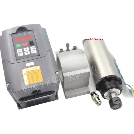 Motore mandrino raffreddato ad aria da 2,2 kW, alta velocità fino a 24.000 giri/min, design compatto 80x230 mm (1/2)