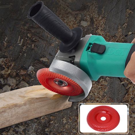Stahlschleifscheibe für Holzbearbeitung, Formscheibe, Elektrowerkzeugzubehör, Metallteile, rot, gebogene Wurzelschnitzscheibe E1-533 (1/5)